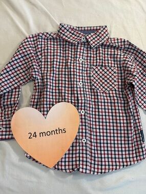 Ben Sherman - Long Sleeve Button Down Kids Shirt.  Size 24 months